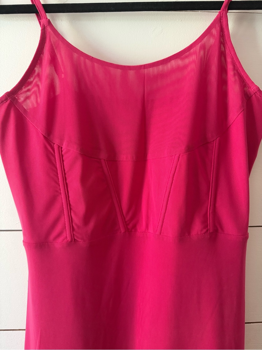 HALARA Hot Pink Sheer Mesh Slip Dress - Picture 3 of 5